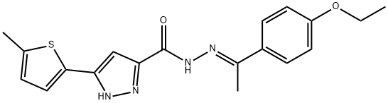 N'-[(1E)-1-(4-ethoxyphenyl)ethylidene]-3-(5-methylthiophen-2-yl)-1H-pyrazole-5-carbohydrazide Structure