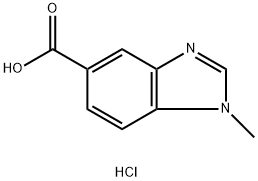 1-methyl-1H-1,3-benzodiazole-5-carboxylic acid hydrochloride Structure