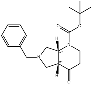 Cis-6-Benzyl-4-Oxo-Octahydro-Pyrrolo[3,4-B]Pyridine-1-Carboxylic Acid Tert-Butyl Ester Structure