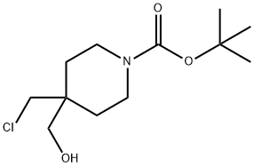 tert-butyl 4-(chloromethyl)-4-(hydroxymethyl)piperidine-1-carboxylate Structure
