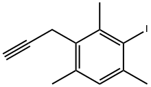 2-Iodo-1,3,5-trimethyl-4-(prop-2-yn-1-yl)benzene Structure