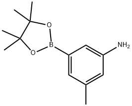 3-methyl-5-(4,4,5,5-tetramethyl-1,3,2-dioxaborolan-2-yl)aniline 구조식 이미지