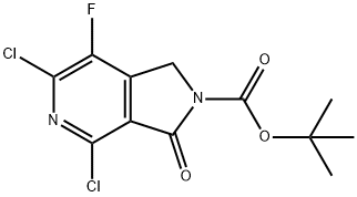tert-butyl4,6-dichloro-7-fluoro-3-oxo-1,3-dihydro-2H-pyrrolo[3,4-c]pyridine-2-carboxylate Structure