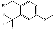 4-(methylthio)-2-(trifluoromethyl)benzenemethanol 구조식 이미지