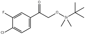 2-(tert-butyldimethylsilyloxy)-l-(4-chloro-3-fluorophenyl)ethanone 구조식 이미지