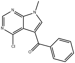 (4-Chloro-7-methyl-7H-pyrrolo[2,3-d]pyrimidin-5-yl)(phenyl)methanone Structure