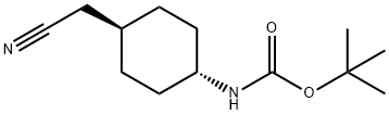 Carbamic acid, N-[trans-4-(cyanomethyl)cyclohexyl]-, 1,1-dimethylethyl ester Structure