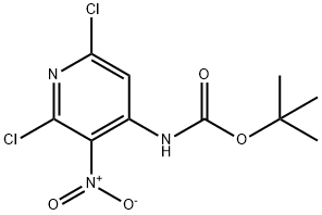 tert-butyl (2,6-dichloro-3-nitropyridin-4-yl)carbamate 구조식 이미지