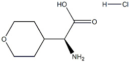 (S)-2-amino-2-(tetrahydro-2H-pyran-4-yl)acetic acid hydrochloride Structure