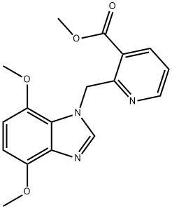 Methyl 2-[(4,7-dimethoxy-1H-benzimidazol-1-yl)methyl]nicotinate 구조식 이미지