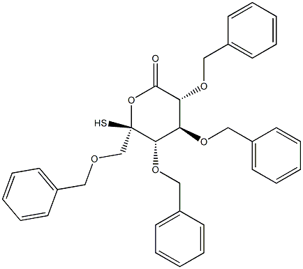 2,3,4,6-Tetra-O-benzyl-5-thio-D-glucono-1,5-lactone Structure
