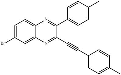 6-Bromo-2-(p-tolyl)-3-(p-tolylethynyl)quinoxaline Structure
