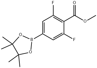 Methyl 2,6-difluoro-4-(4,4,5,5-tetramethyl-1,3,2-dioxaborolan-2-yl)benzoate Structure