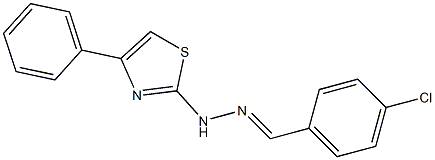 2-[(2E)-2-(4-chlorobenzylidene)hydrazinyl]-4-phenyl-1,3-thiazole Structure