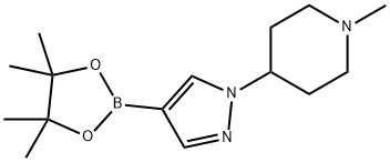 1-methyl-4-[4-(tetramethyl-1,3,2-dioxaborolan-2-yl)-1H-pyrazol-1-yl]piperidine Structure