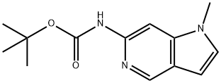 tert-Butyl methyl(1H-pyrrolo[3,2-c]pyridin-6-yl)carbamate 구조식 이미지