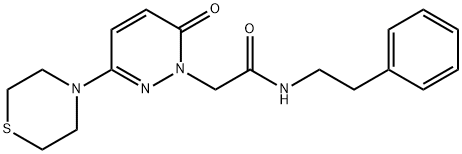 2-[6-oxo-3-(thiomorpholin-4-yl)pyridazin-1(6H)-yl]-N-(2-phenylethyl)acetamide Structure