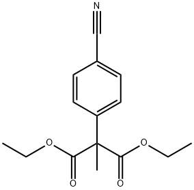 Diethyl 2-(4-cyanophenyl)-2-methylmalonate 구조식 이미지