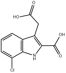 3-(Carboxymethyl)-7-chloro-1H-indole-2-carboxylic acid Structure