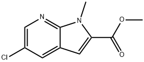 Methyl 5-chloro-1-methyl-1H-pyrrolo[2,3-b]pyridine-2-carboxylate 구조식 이미지