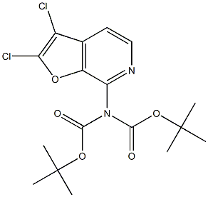 Di-tert-butyl (2,3-dichlorofuro[2,3-c]pyridin-7-yl)imidodicarbonate Structure