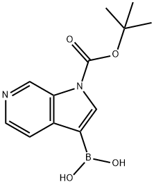 {1-[(tert-butoxy)carbonyl]-1H-pyrrolo[2,3-c]pyridin-3-yl}boronic acid Structure