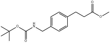 methyl 3-(4-((tert-butoxycarbonylamino)methyl)phenyl)propanoate Structure