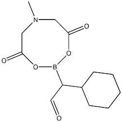 Cyclohexyl(6-methyl-4,8-dioxo-1,3,6,2-dioxazaborocan-2-yl)acetaldehyde Structure