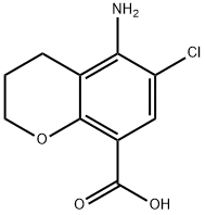 5-amino-6-chloro-3,4-dihydro-2H-chromene-8-carboxylic acid 구조식 이미지