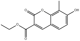 Ethyl 7-hydroxy-8-methyl-2-oxo-2H-chromene-3-carboxylate Structure