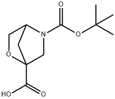 2-Oxa-5-Aza-Bicyclo[2.2.1]Heptane-1,5-Dicarboxylic Acid 5-Tert-Butyl Ester 구조식 이미지