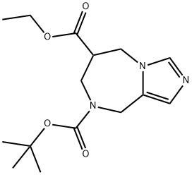 8-Tert-Butyl 6-Ethyl 6,7-Dihydro-5H-Imidazo[1,5-A][1,4]Diazepine-6,8(9H)-Dicarboxylate Structure