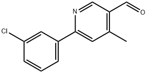 2-(3-Chlorophenyl)-4-methylpyridine-5-carboxaldehyde 구조식 이미지