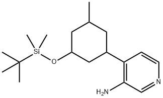 4-(3-((tert-Butyldimethylsilyl)oxy)-5-methylcyclohexyl)pyridin-3-amine Structure