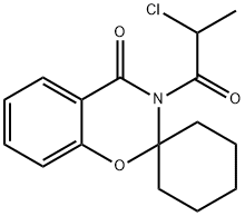 3-(2-Chloro-1-oxopropyl)spiro[2H-1,3-benzoxazine-2,1'-cyclohexan]-4(3H)-one 구조식 이미지