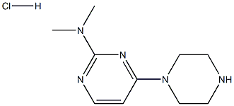 N,N-dimethyl-4-(piperazin-1-yl)pyrimidin-2-amine hydrochloride Structure
