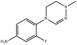 3-FLUORO-4-(1-METHYL-5,6-DIHYDRO-1H-[1,2,4]TRIAZIN-4-YL)-PHENYLAMINE(WXG00213) 구조식 이미지