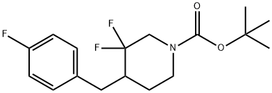 tert-butyl 3,3-difluoro-4-(4-fluorobenzyl)piperidine-1-carboxylate Structure