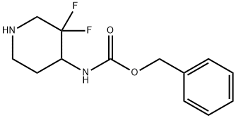 benzyl 3,3-difluoropiperidin-4-ylcarbamate 구조식 이미지