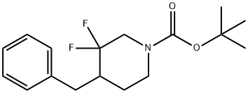 tert-butyl 4-benzyl-3,3-difluoropiperidine-1-carboxylate 구조식 이미지