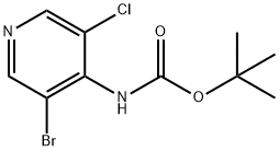 tert-Butyl (3-bromo-5-chloropyridin-4-yl)carbamate Structure