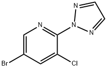 5-bromo-3-chloro-2-(2H-1,2,3-triazol-2-yl)pyridine 구조식 이미지