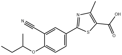 2-(4-(sec-butoxy)-3-cyanophenyl)-4-methylthiazole-5-carboxylic acid Structure