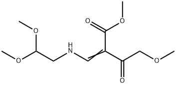methyl 2-(((2,2-dimethoxyethyl)amino)methylene)-4-methoxy-3-oxobutanoate 구조식 이미지