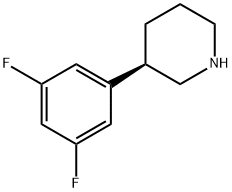 (R)-3-(3,5-difluorophenyl)piperidine Structure