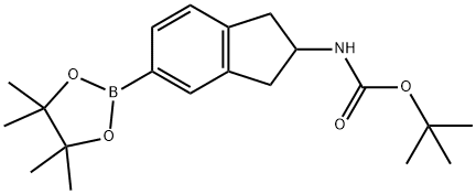 tert-Butyl 2,3-dihydro-5-(4,4,5,5-tetramethyl-1,3,2-dioxaborolan-2-yl)-1h-inden-2-ylcarbamate Structure