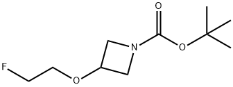 1-Azetidinecarboxylic acid, 3-(2-fluoroethoxy)-, 1,1-dimethylethyl ester 구조식 이미지