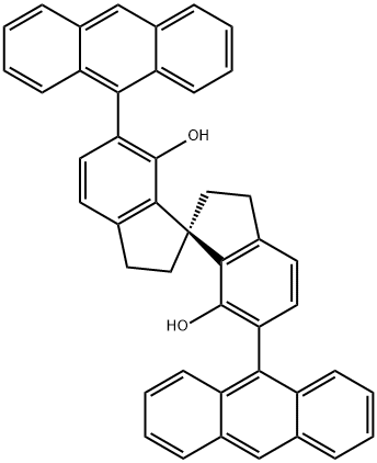 (1R)-6,6'-di-9-anthracenyl-2,2',3,3'-tetrahydro-1,1'-Spirobi[1H-indene]-7,7'-diol 구조식 이미지