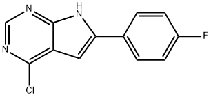 4-Chloro-6-(4-fluorophenyl)-7H-pyrrolo[2,3-d]pyrimidine Structure