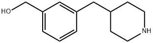 Benzenemethanol, 3-(4-piperidinylmethyl)- Structure